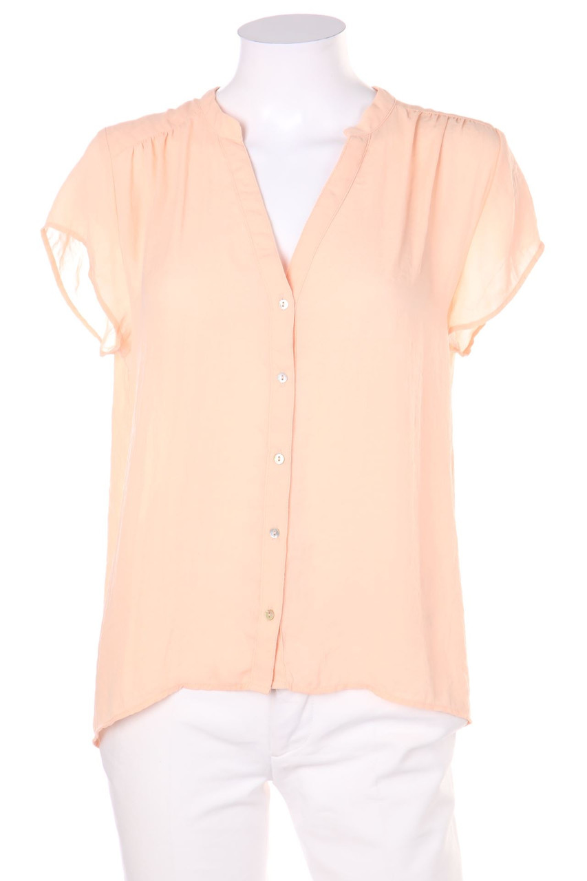 H&M - Vokuhila-Kurzarm-Bluse aus Crêpe - D 38