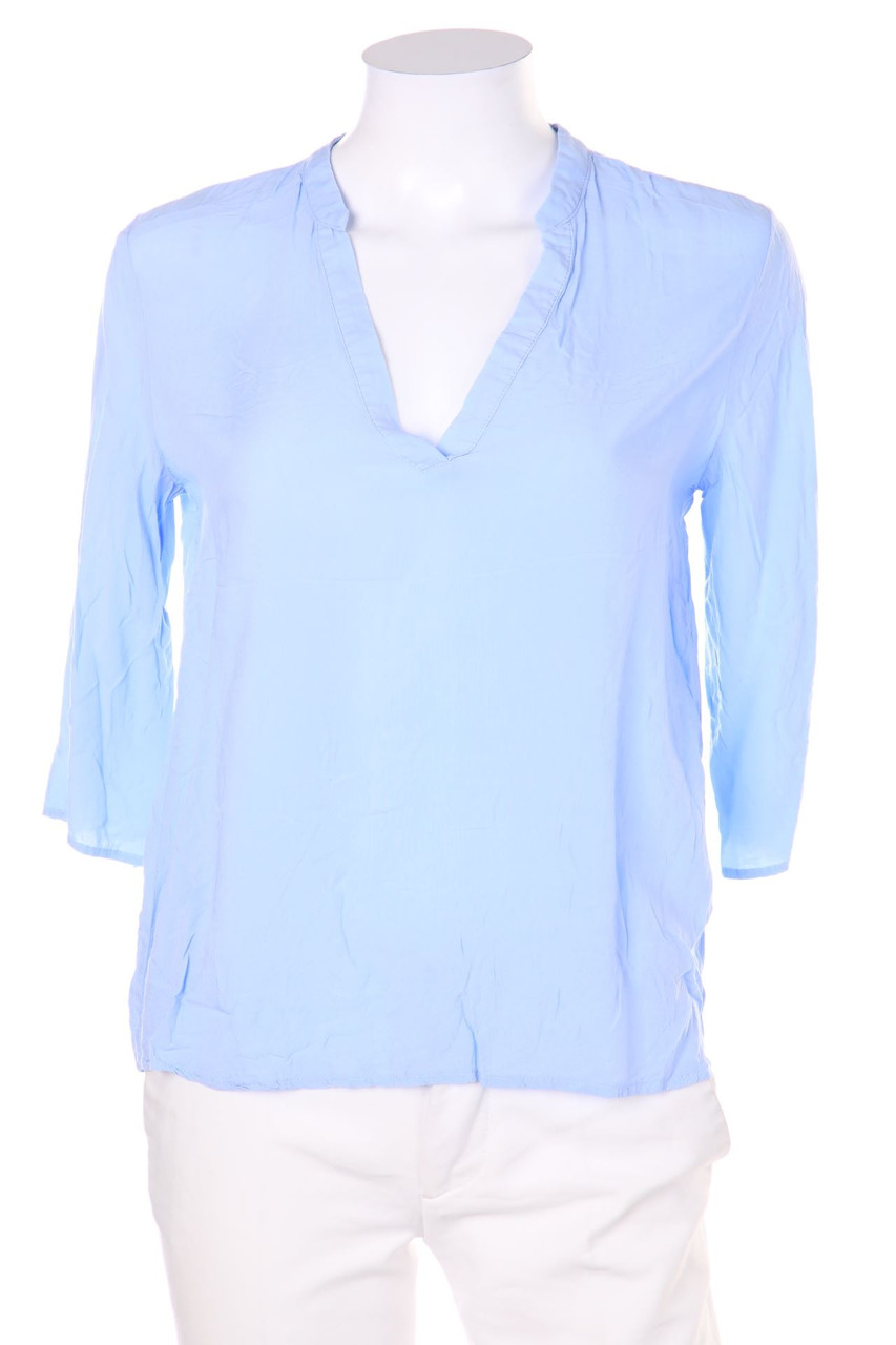 PULL&BEAR - Tunika-Bluse mit Krempel-Ärmeln - S