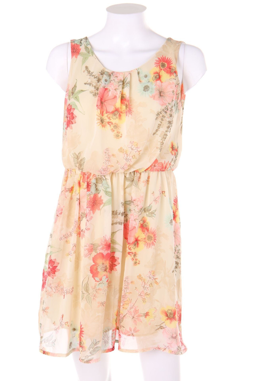 Please - Kleid mit Blumen-Print - S