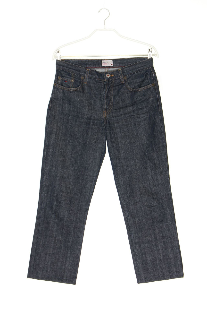 TOMMY HILFIGER DENIM - Raw Denim Straight Cut Jeans mit Logo-Stickerei - W27