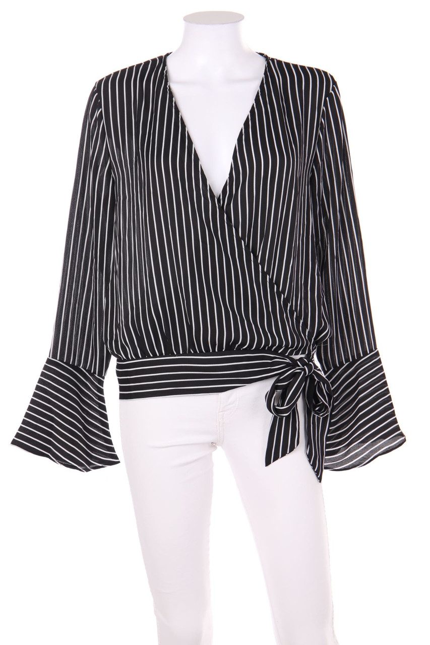 COLLOSEUM - Bluse in Wickel-Optik mit Streifen - S