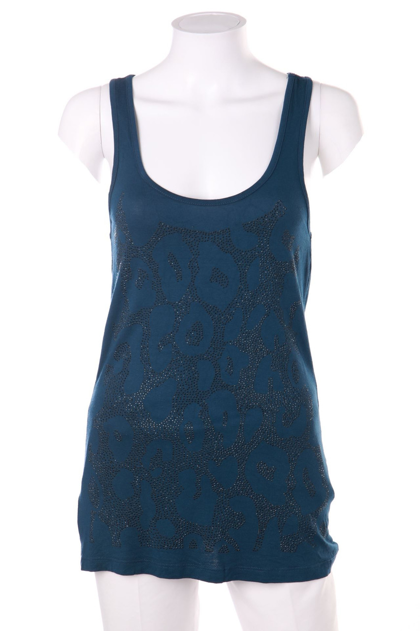 SECONDHAND - Tanktop mit Strass-Steinen - M