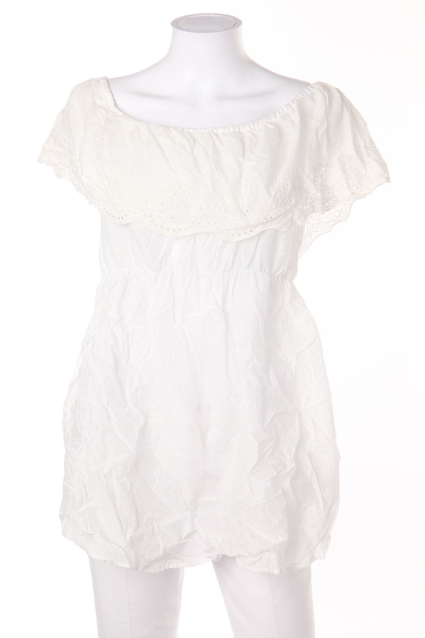 H&M MAMA - Bluse aus Baumwolle mit Häkelspitze - M