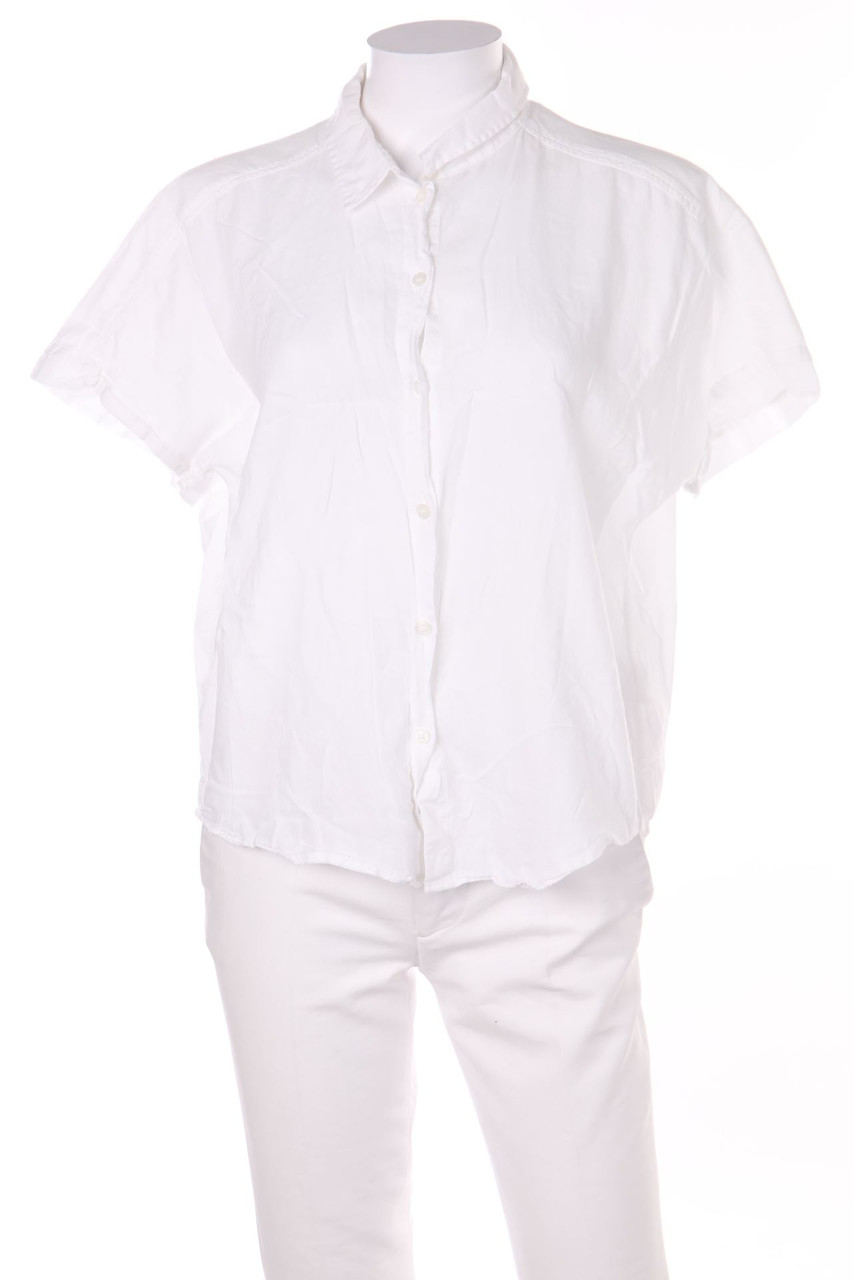 H&M LOGG - Hemd-Bluse mit kurzem Ärmel - D 36