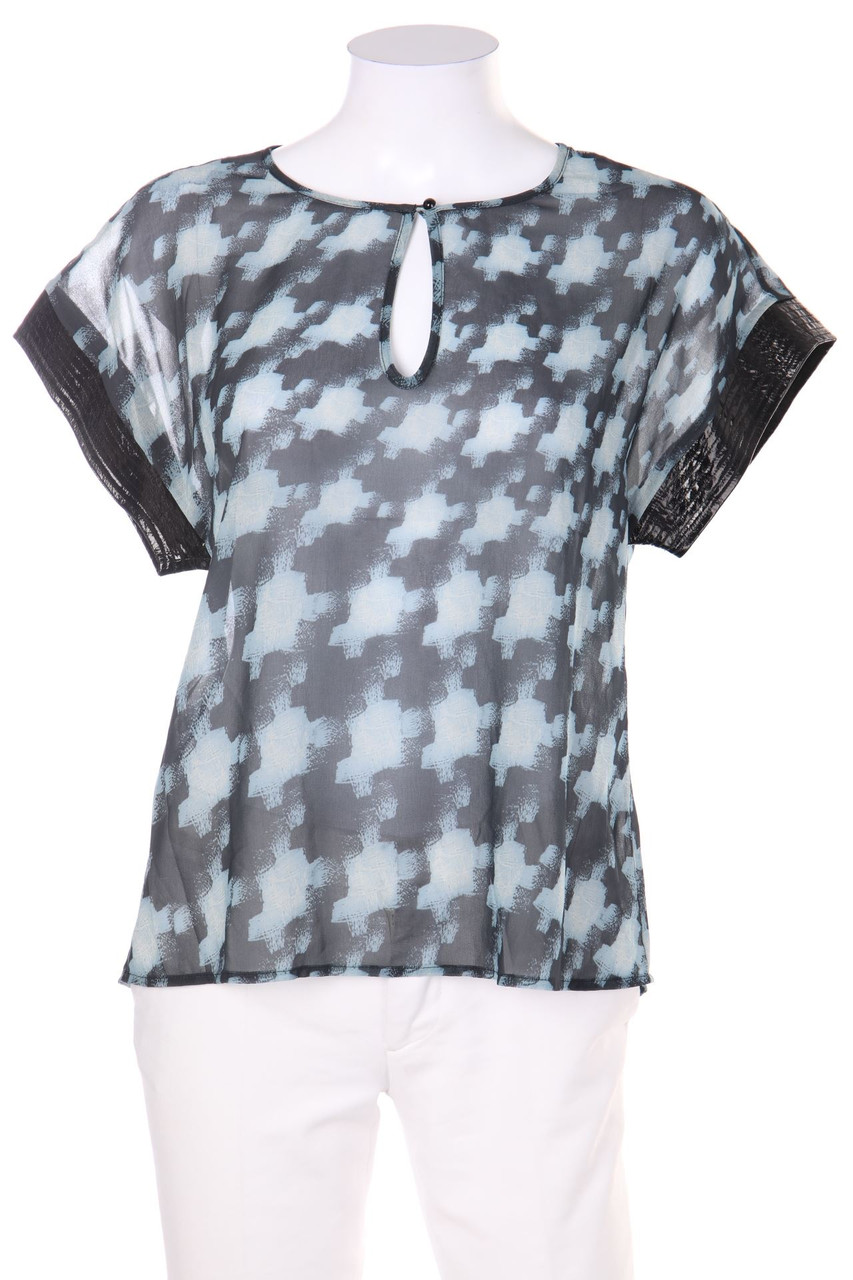 s.Oliver - Kurzarm-Bluse mit Muster - D 36