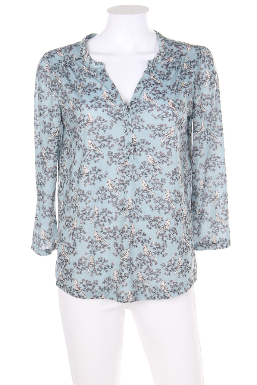 H&M - Tunika-Bluse aus Jersey mit Blumen-Print - S