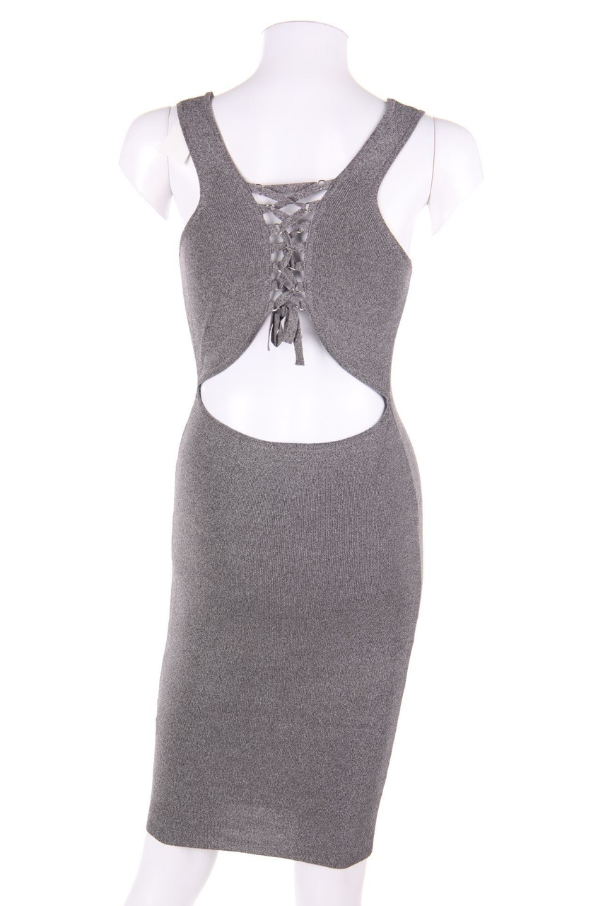 SECONDHAND - Strickkleid mit Schnürung - S