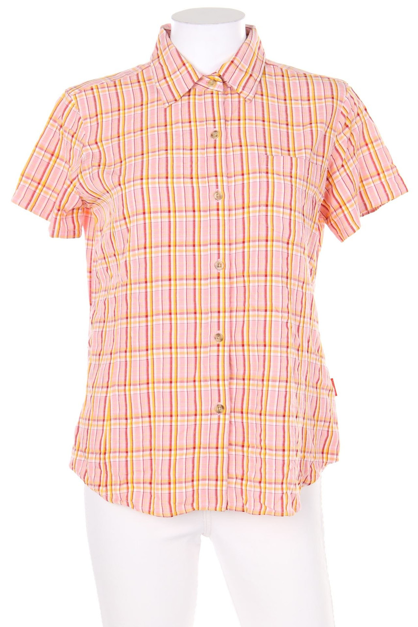 Vittorio Rossi - Kurzarm-Bluse mit Karo-Muster - D 40