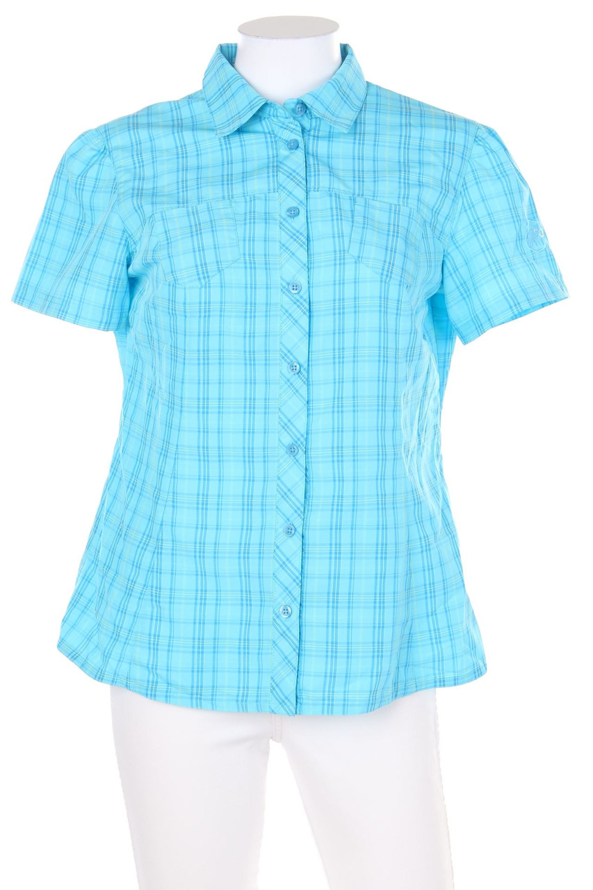 MAMMUT - Kurzarm-Bluse mit Karo-Muster - S