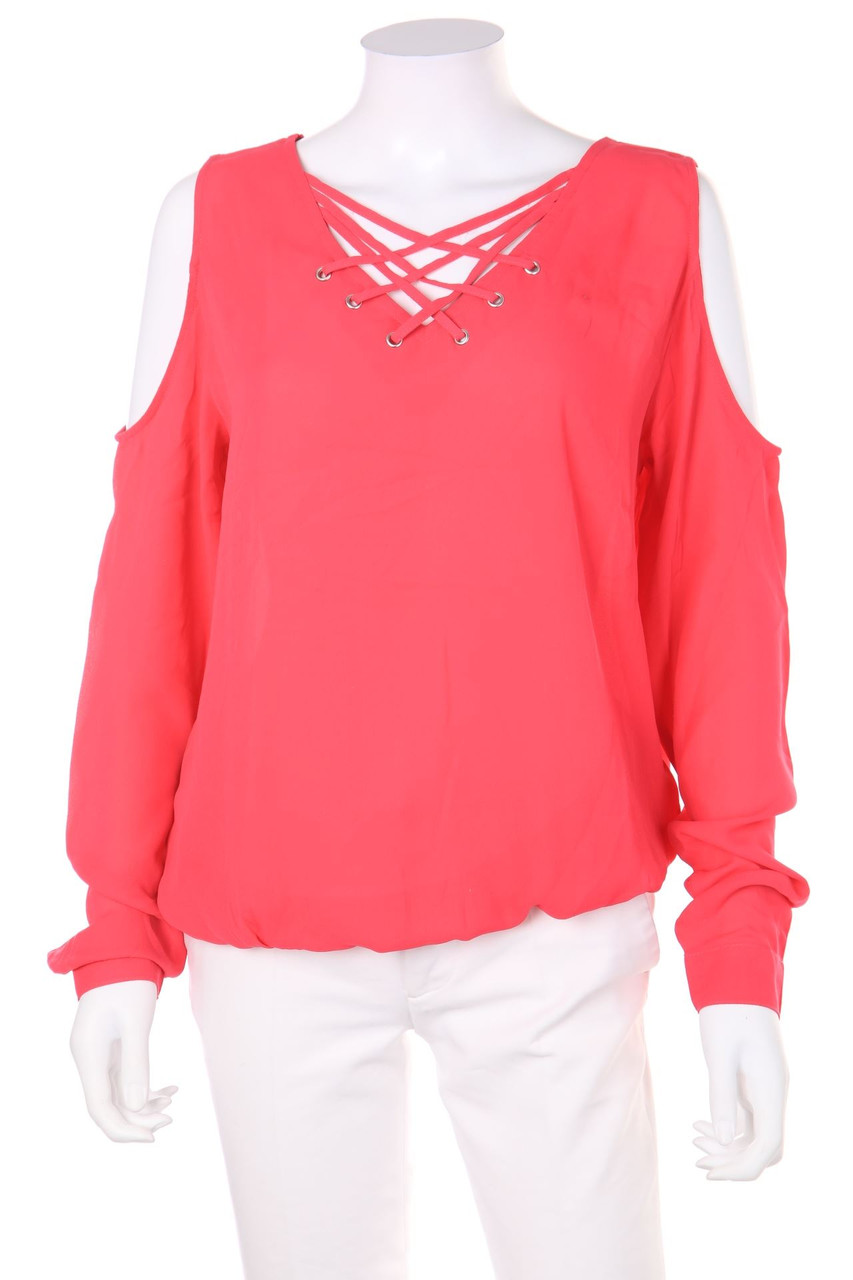 Ohne Label - Bluse mit Cut-outs - D 44