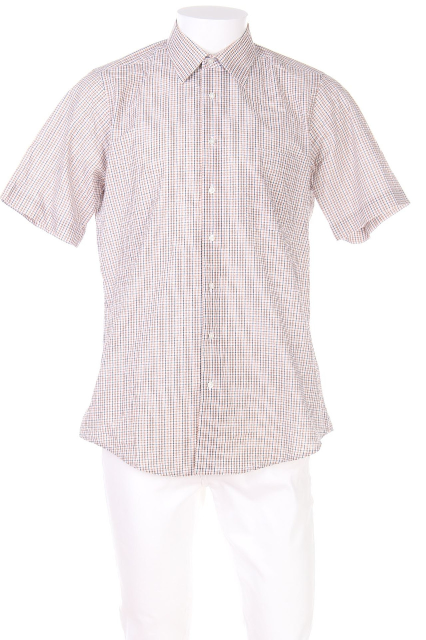 SECONDHAND - Kurzarm-Hemd mit Karo-Muster - M