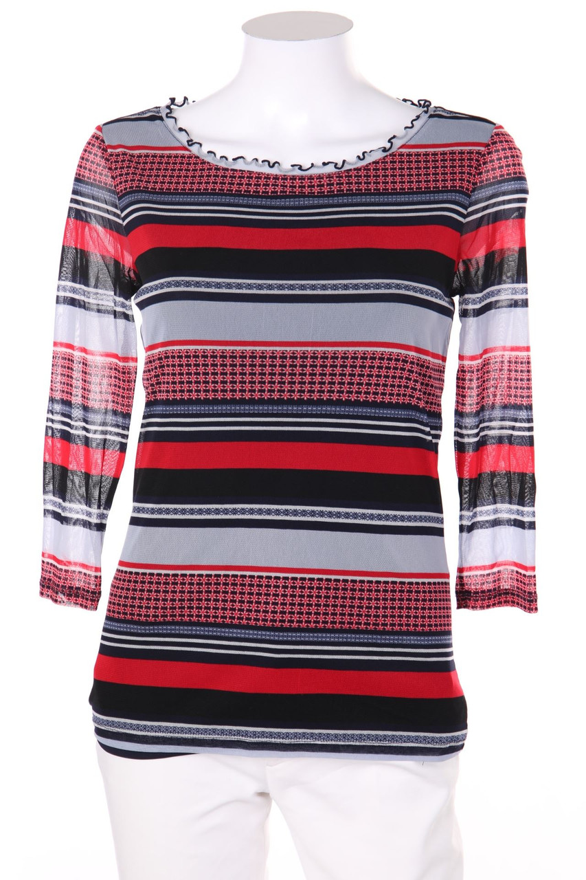 s.Oliver BLACK LABEL - 3/4-Arm-Shirt aus Mesh - D 38