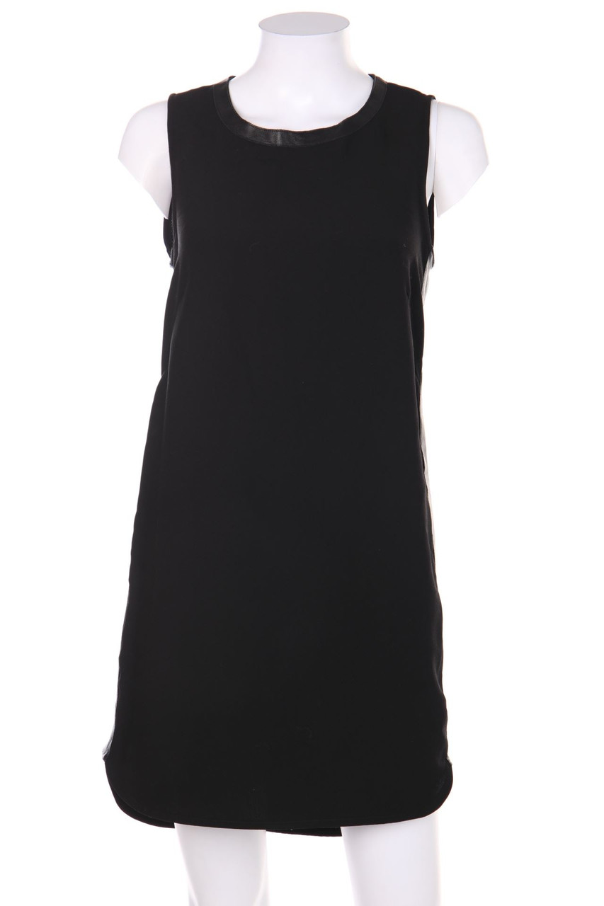 MANGO - Kleid mit Leder-Details - S