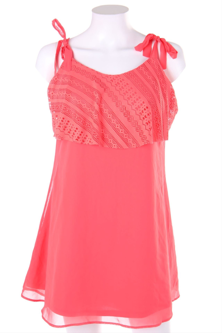 RAINBOW - Kleid im Layer Look mit Spitze - D 38