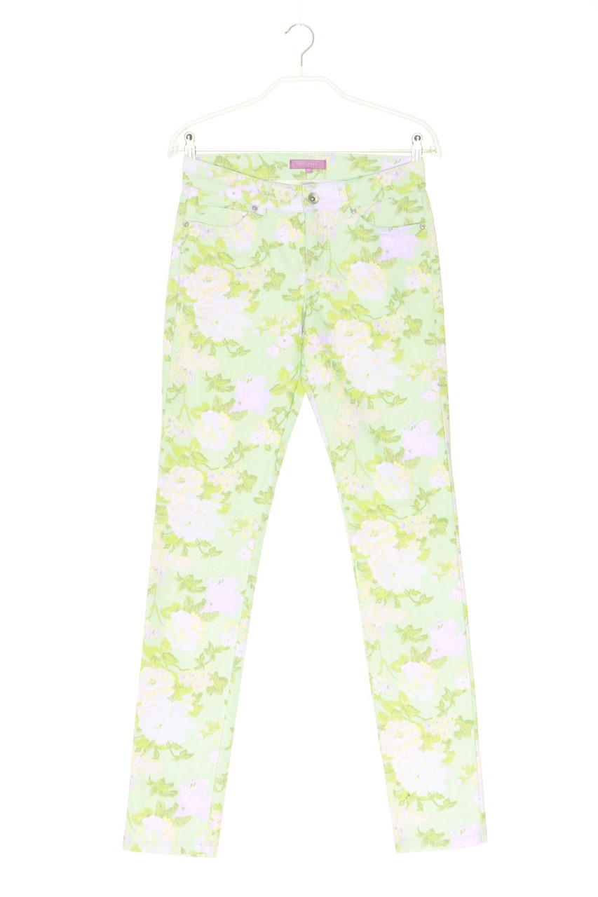 SECONDHAND - Jeans mit Blumen-Print - D 34