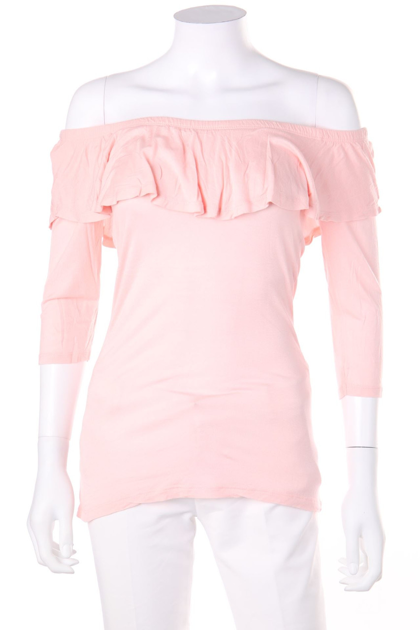 Ohne Label - 3/4-Arm-Shirt mit Volants - S