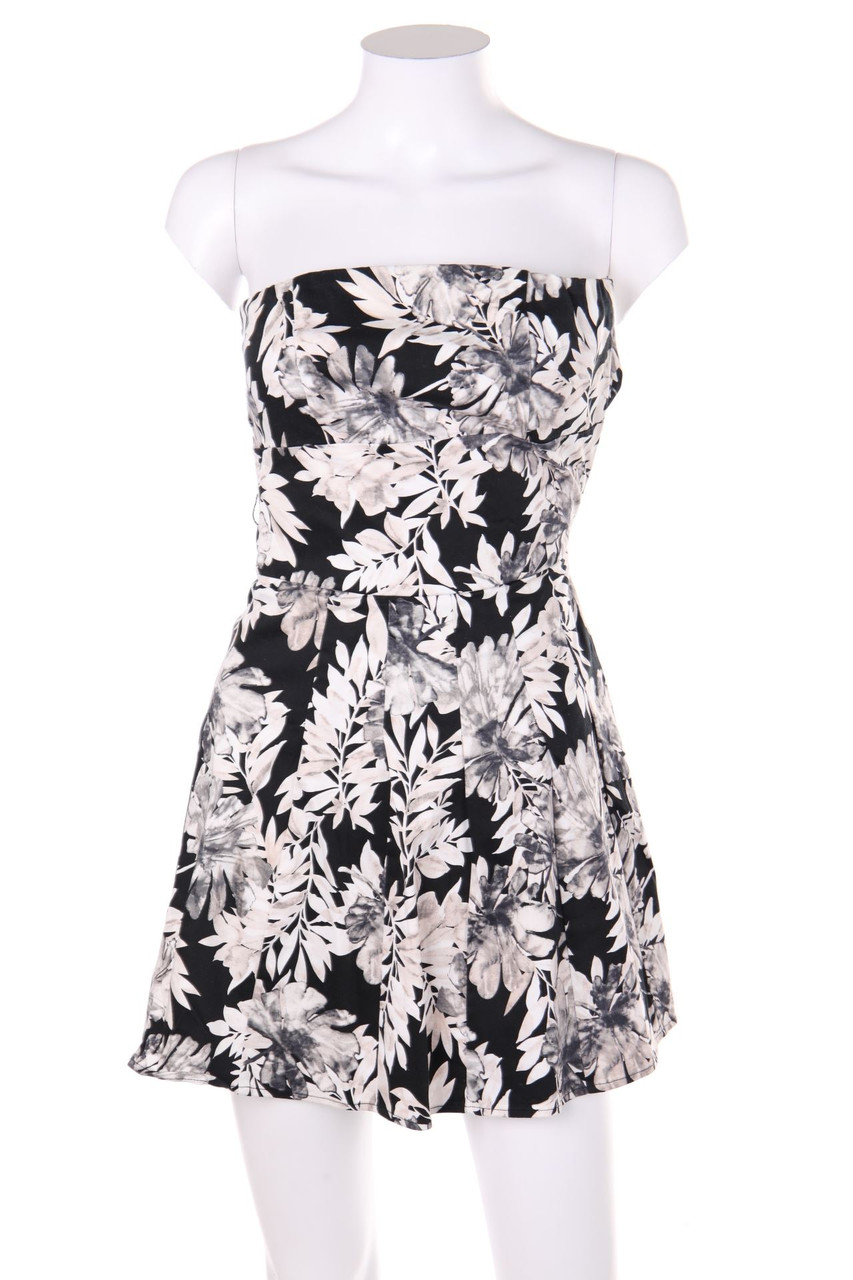 one green elephant - Kleid mit Blumen-Print - XXS