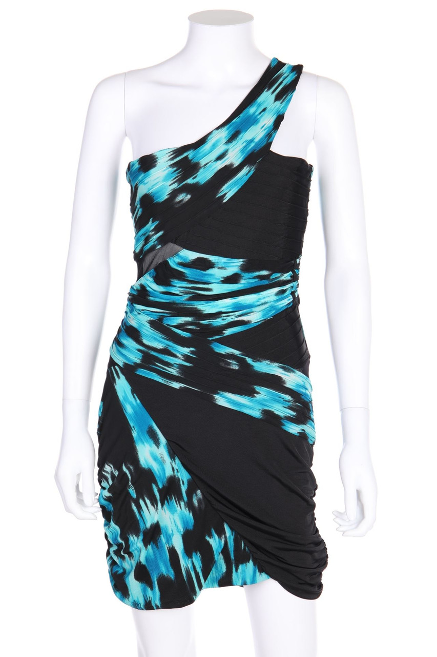 Jane Norman - One Shoulder-Kleid mit Print - S