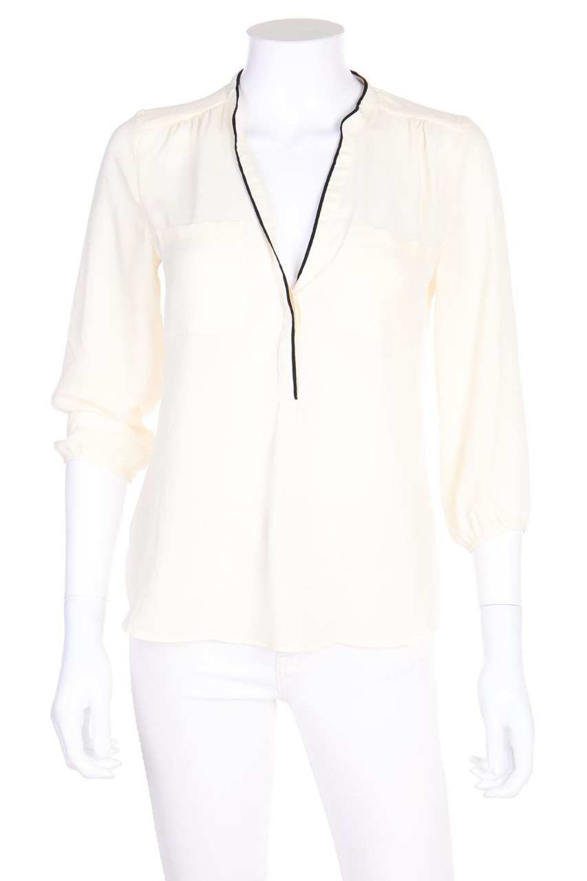 H&M - Bluse mit 3/4-Ärmel mit aufgesetzten Taschen - D 36