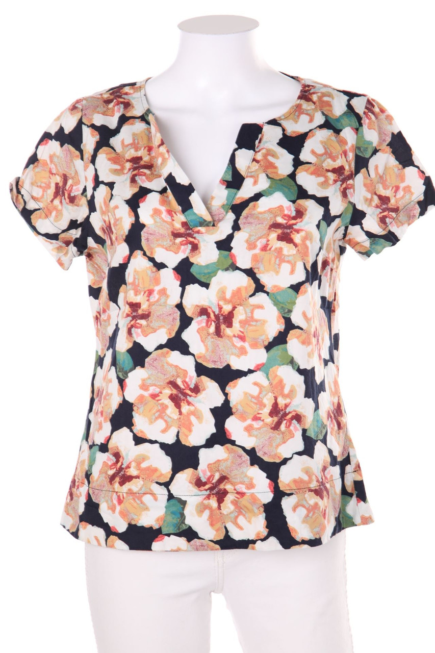 maddison - Kurzarm-Bluse aus Baumwolle mit floralem Muster - D 38