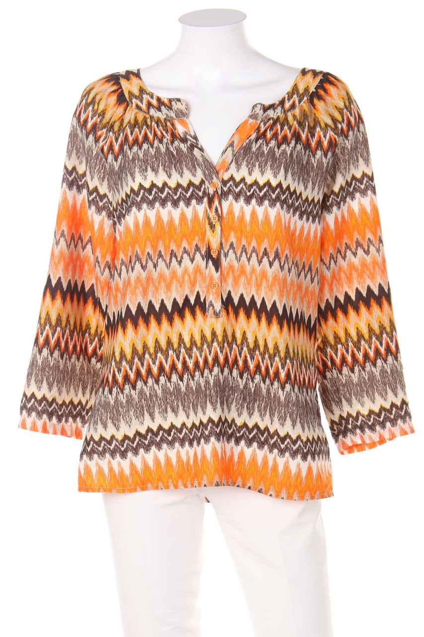 OUTFIT CLASSIC - Bluse mit 3/4-Ärmel mit Zickzack-Muster - D 40