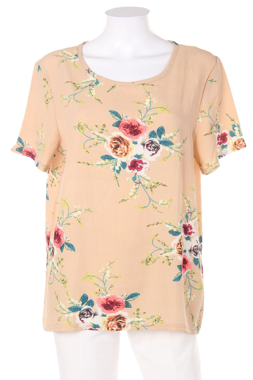 Ohne Label - Bluse mit Blumen-Print - L