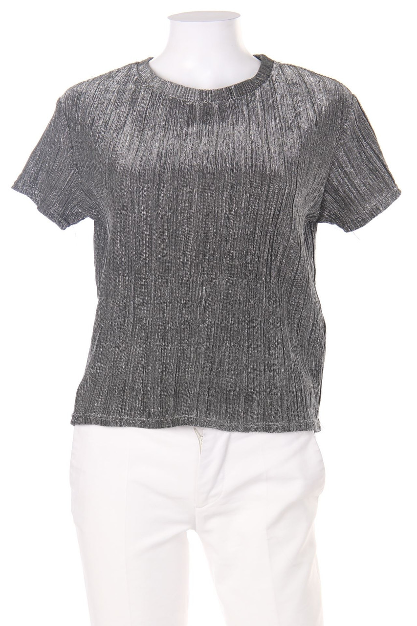 TALLY WEiJL - Kurzarm-Shirt mit Metallic-Effekt - S
