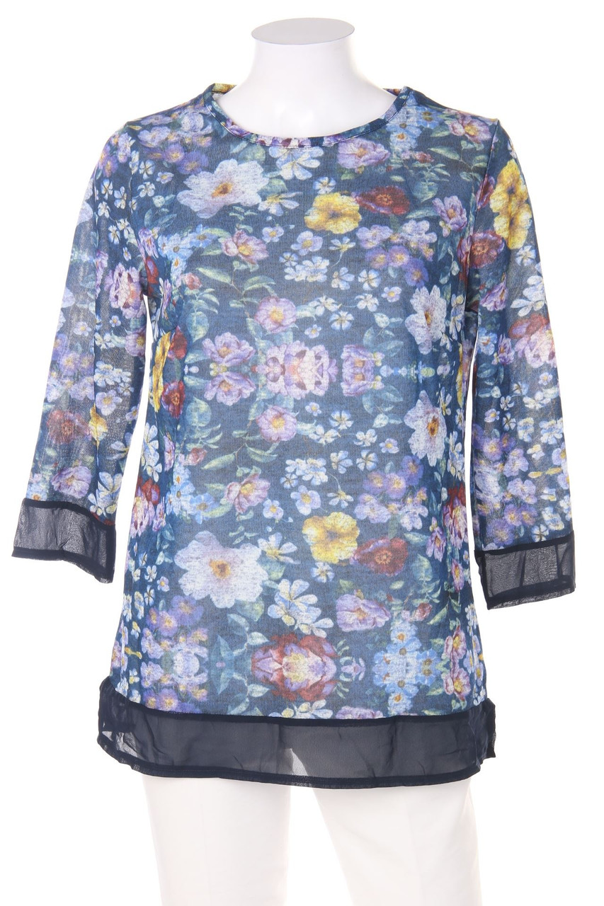 Laura Torelli CLASSIC - 3/4-Arm-Shirt mit floralem Muster - D 38-40