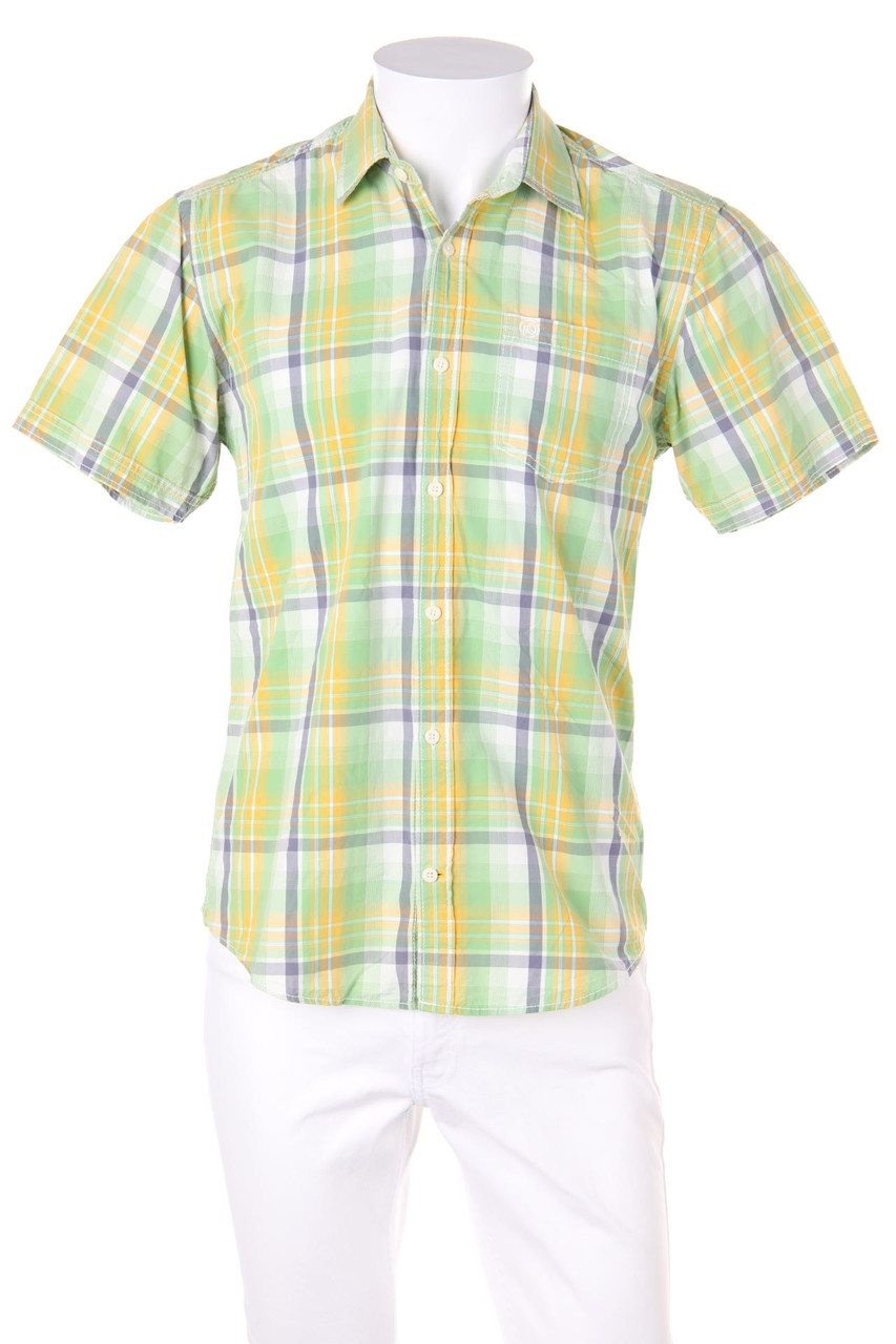 s.Oliver - Baumwoll-Kurzarm-Hemd mit Karo-Muster - S