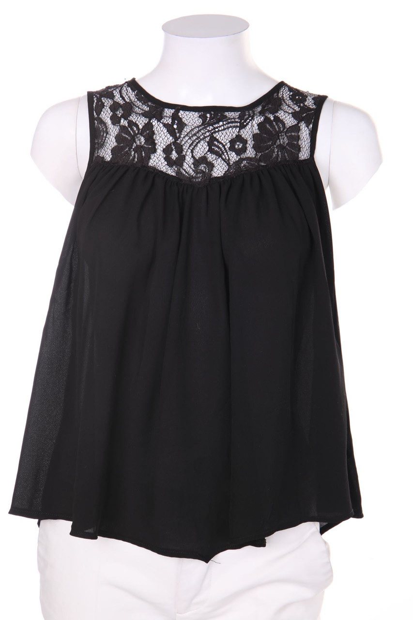 Pimkie - Chiffon-Top mit Spitze - S