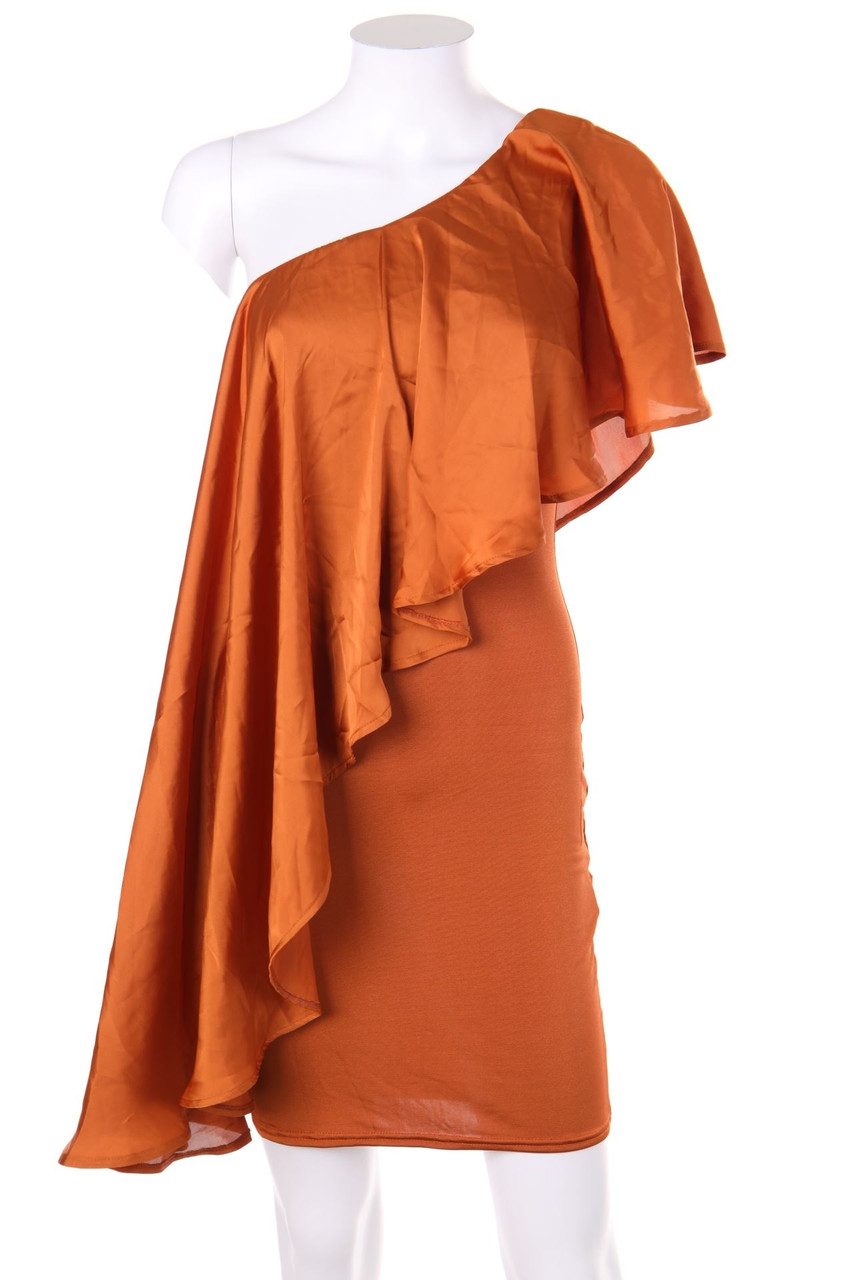 GODDIVA - One Shoulder-Kleid mit Volants - M