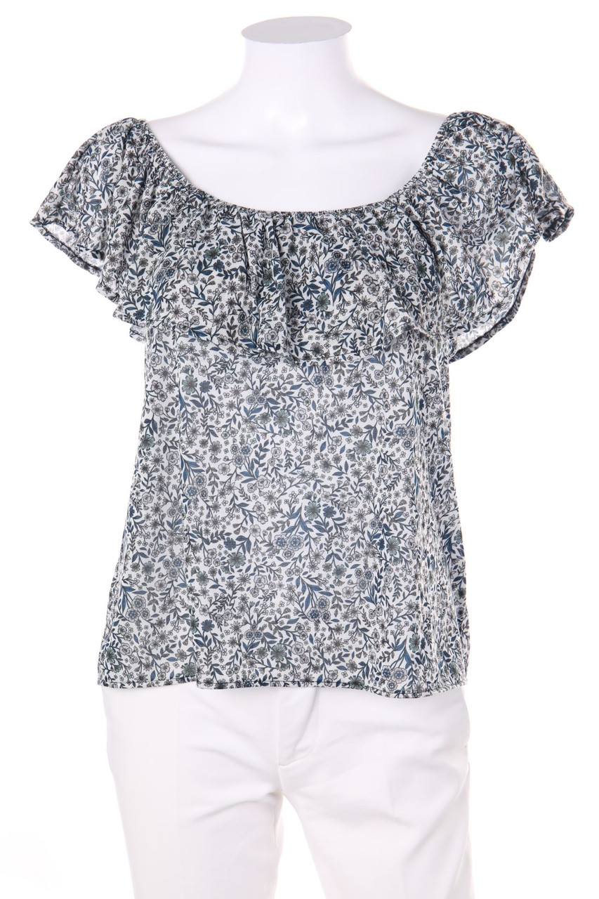 H&M - Shirt mit floralem Muster mit Volants - M