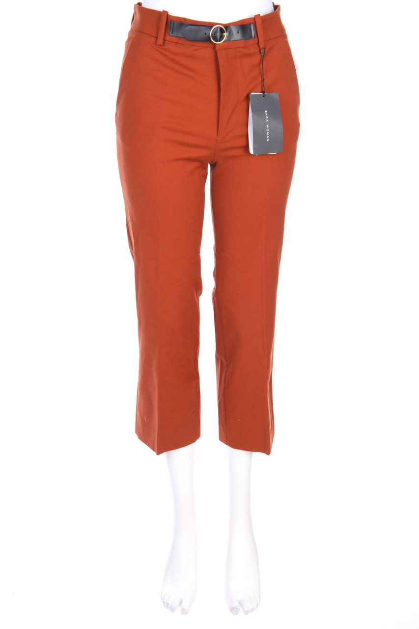 ZARA WOMAN - Hose mit Kunstleder-Details - XS