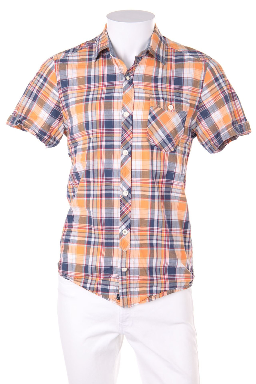 s.Oliver - Kurzarm-Hemd mit Karo-Muster - S