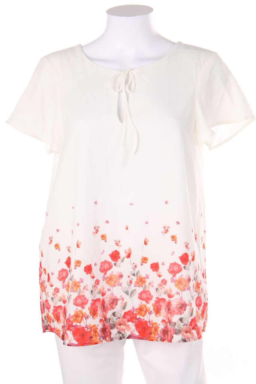 mint&berry - Kurzarm-Bluse mit floralem Muster - D 40