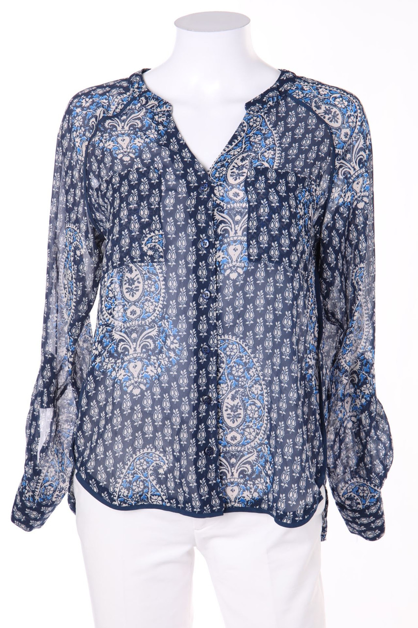 ONLY - Print-Bluse mit Roll-up-Manschette - D 38