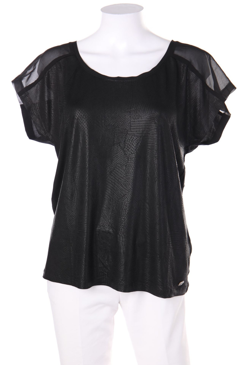 DEPT - Kurzarm-Bluse mit Print - XL