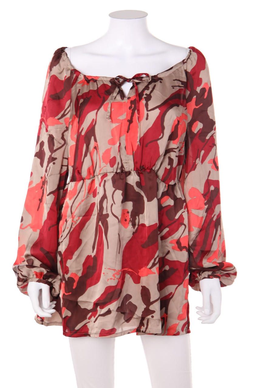 Autumn Magic - Carmen-Bluse mit Print - D 42