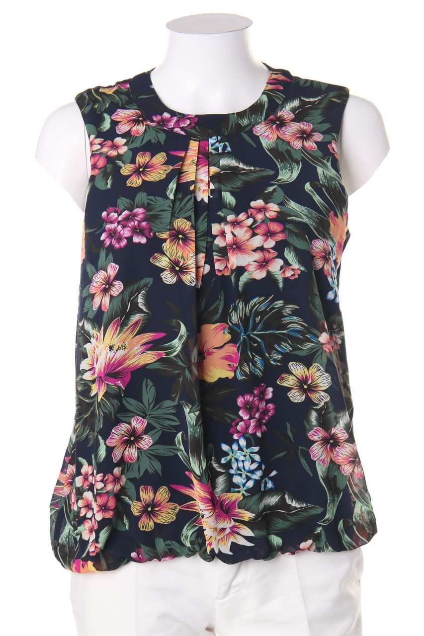 Laura Torelli COLLECTION - Blusentop mit Blumen-Print - S