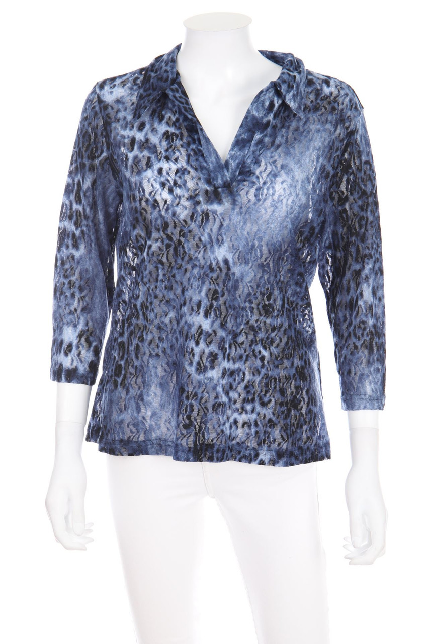 Yoors - Spitzen-Bluse mit Print - L