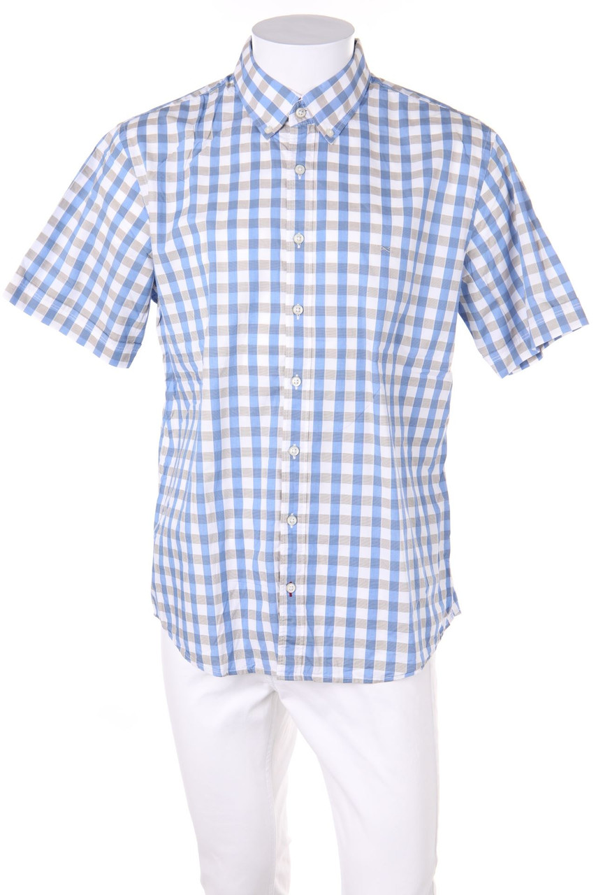 BRAX - Karo-Kurzarm-Hemd mit Button-down-Kragen - 41