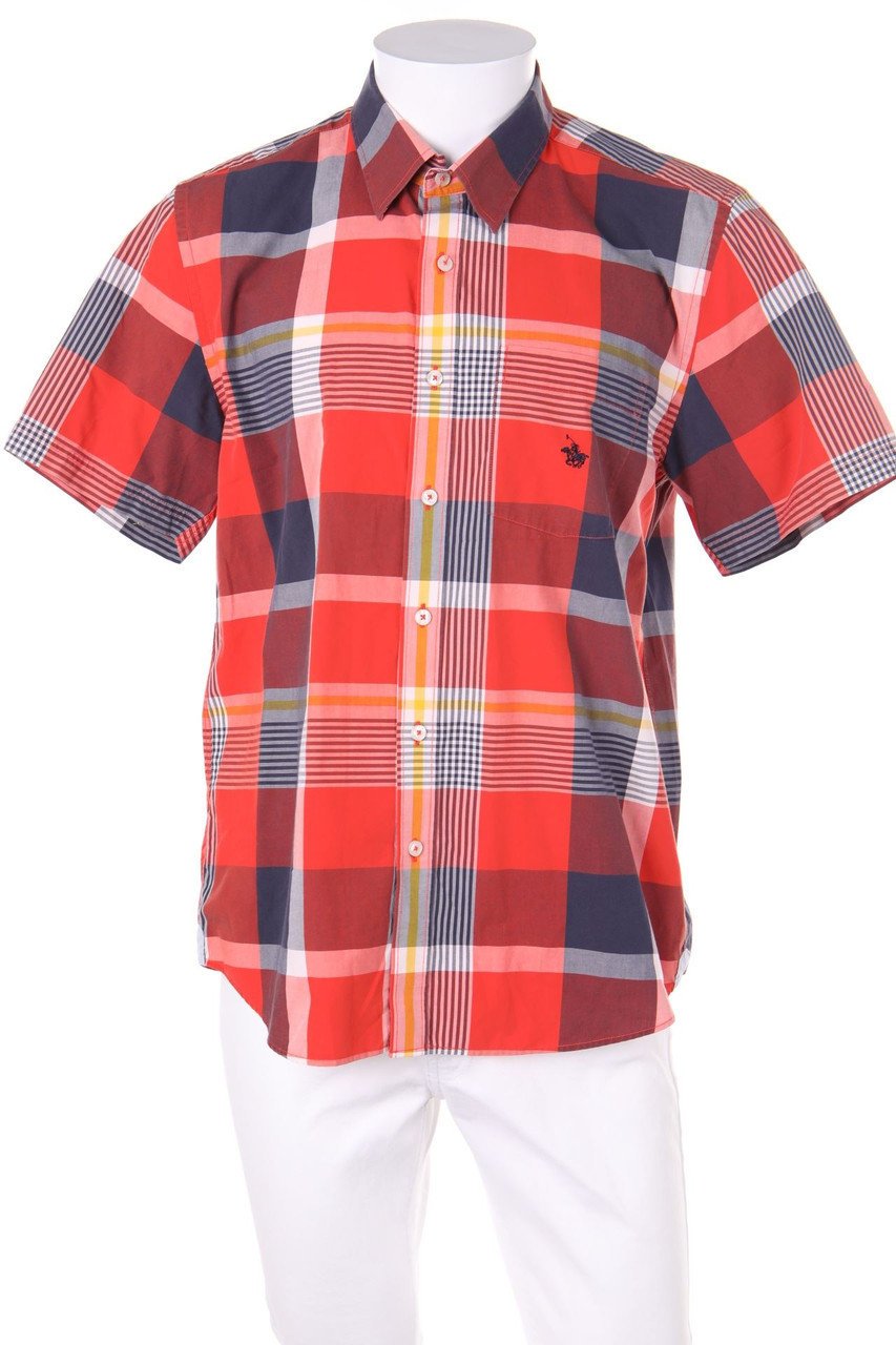 SANTA BARBARA - Kurzarm-Hemd mit Karo-Muster - XL