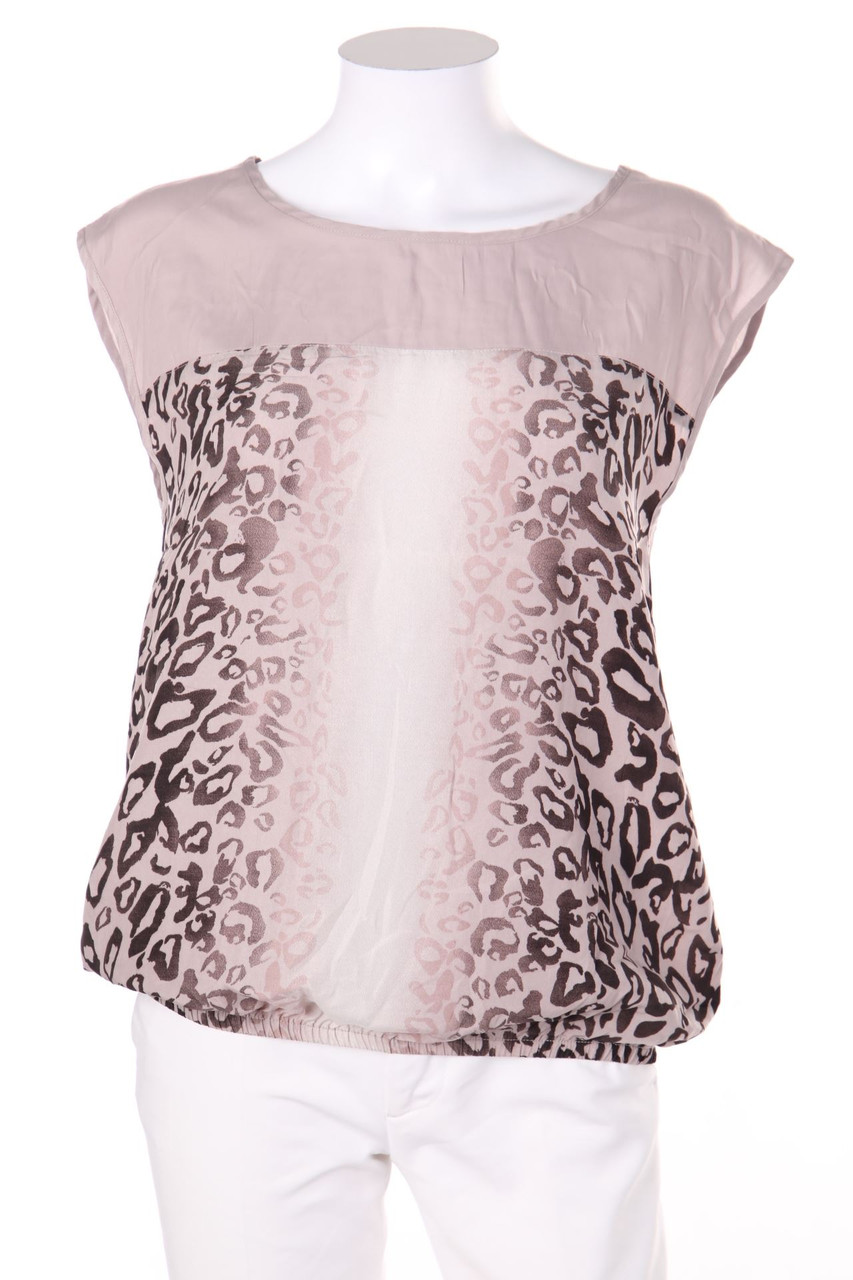 manguun - Blusentop mit Leo-Print - D 36