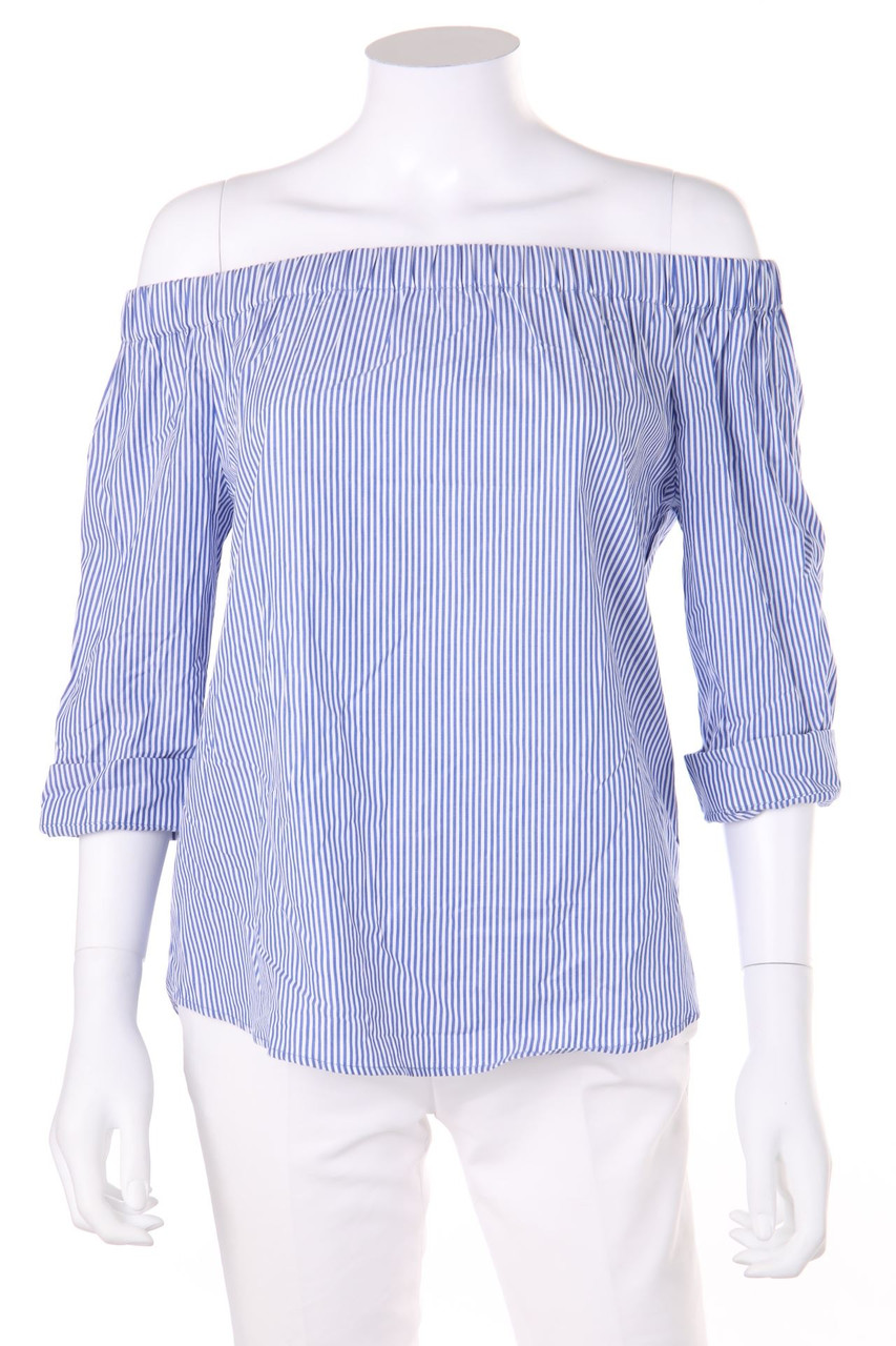 ZARA WOMAN - Carmen-Bluse mit Streifen - S