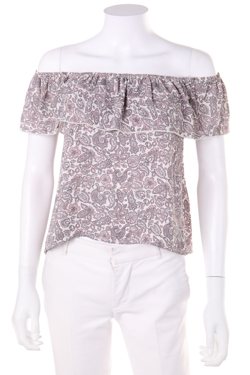 HOLLISTER - Carmen-Bluse mit floralem Muster - S