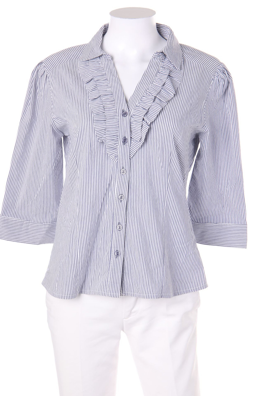 Yessica by C&A - Streifen-Bluse mit 3/4-Ärmel mit Rüschen - L
