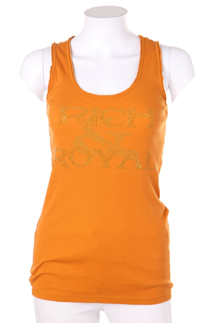 rich & royal - Top mit Strass-Logo - S