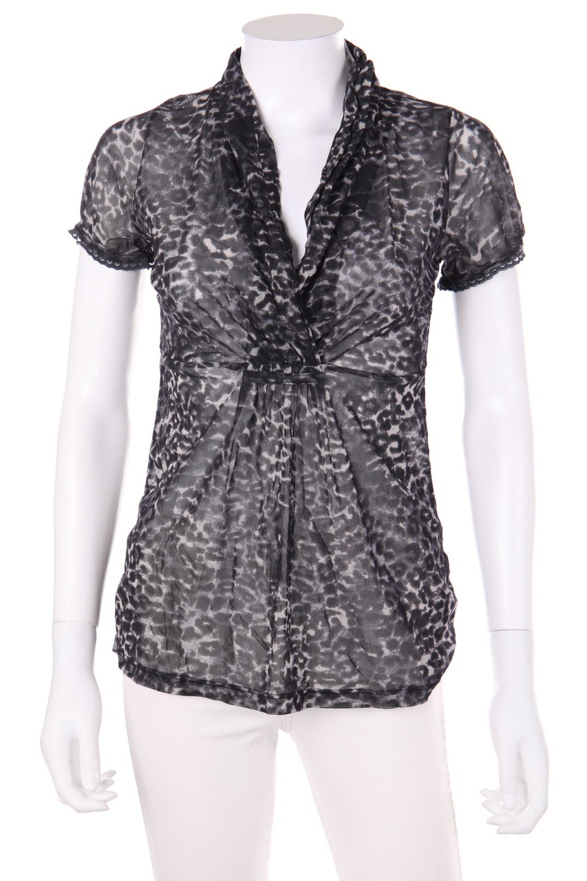 MEXX - Kurzarm-Bluse mit Print - S