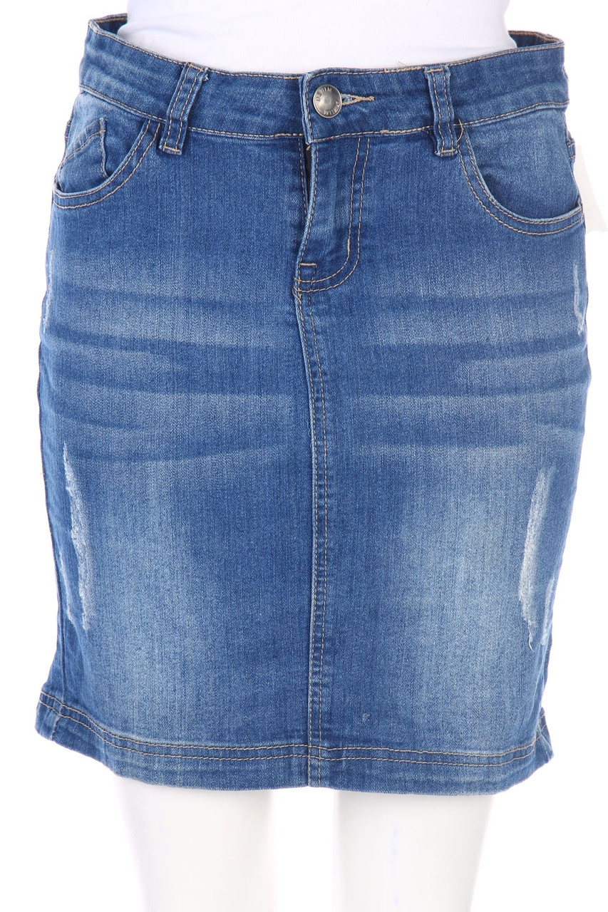 SECONDHAND - distressed Mini-Jeansrock - D 38