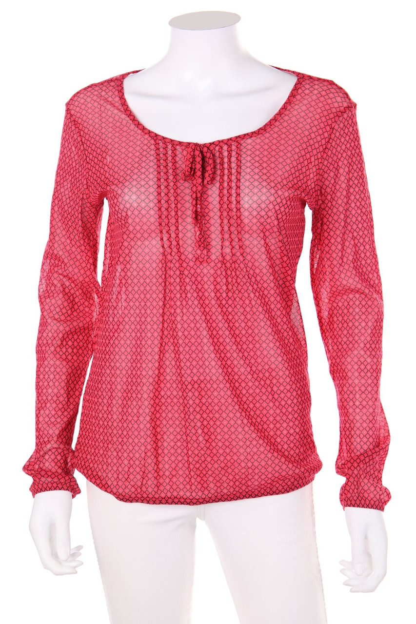 s.Oliver - Longsleeve-Shirt aus Mesh mit Geo-Print - D 38
